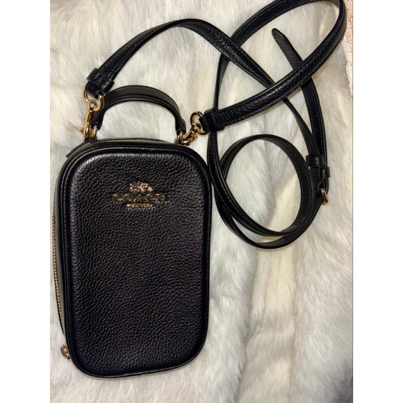 Coach Authentic Eva Phone 2-Way Small Minimalist Crossbody Shoulder Bag like NEW - Picture 4 of 14